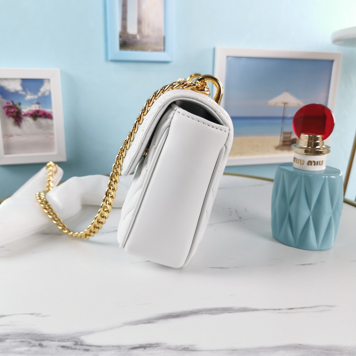 미우미우 마틀라세 체인 숄더백