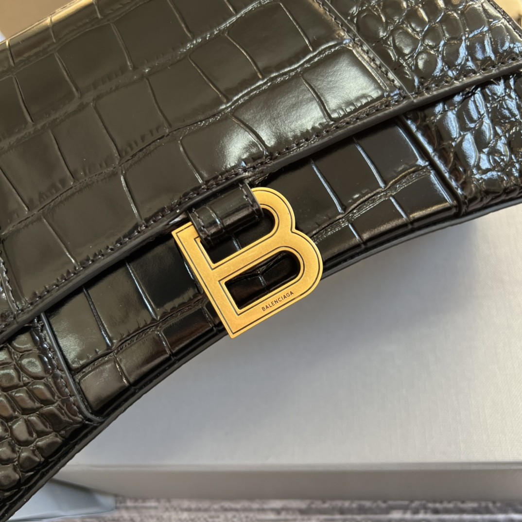 구찌 GUCCI  X 발렌시아가 아워글래스 스몰 탑 핸들백