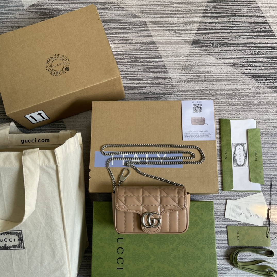 구찌 GUCCI 마몬트 마틀라세 슈퍼 미니 백