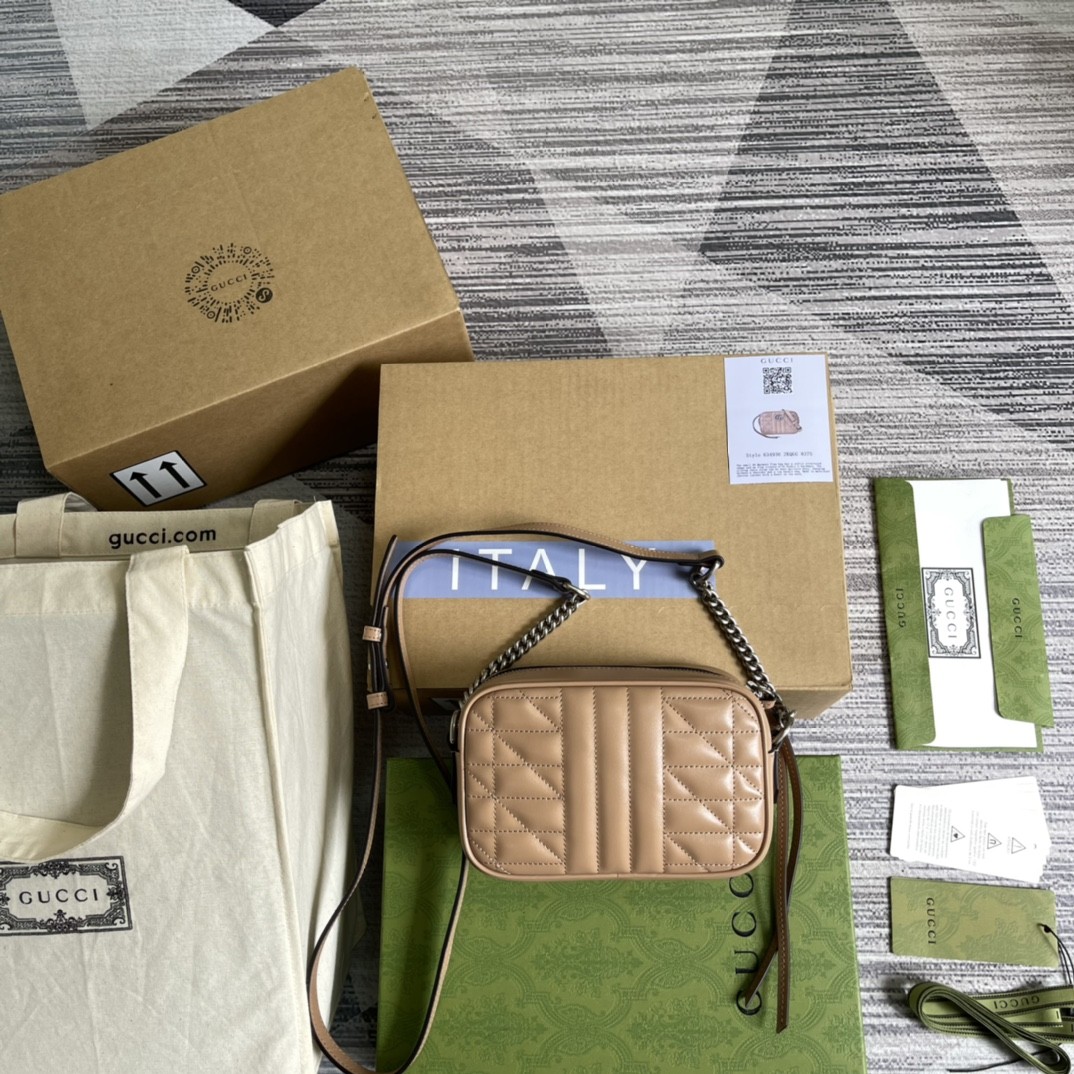 구찌 GUCCI 마몬트 마틀라세 미니 숄더백