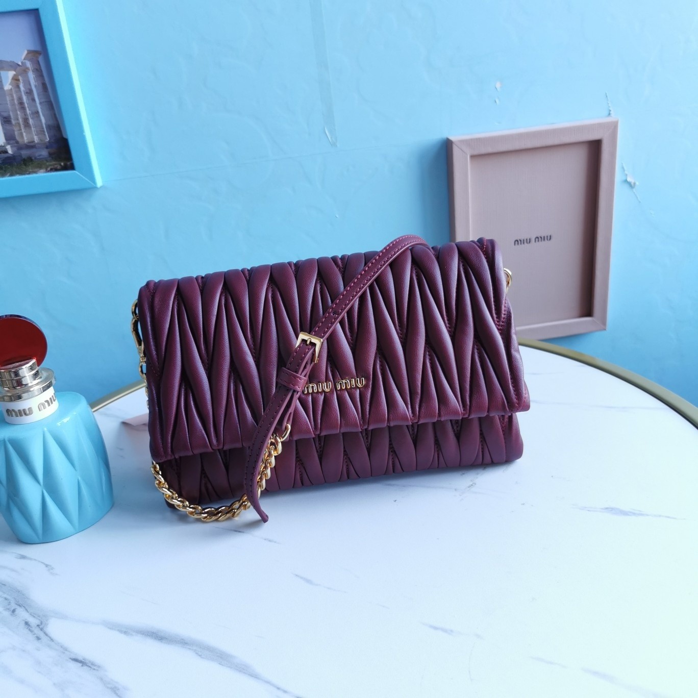 미우미우 마테라쎄 숄더백 미니