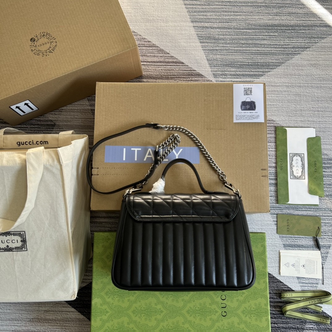 구찌 GUCCI GG 마몬트 마틀라세 탑핸들백