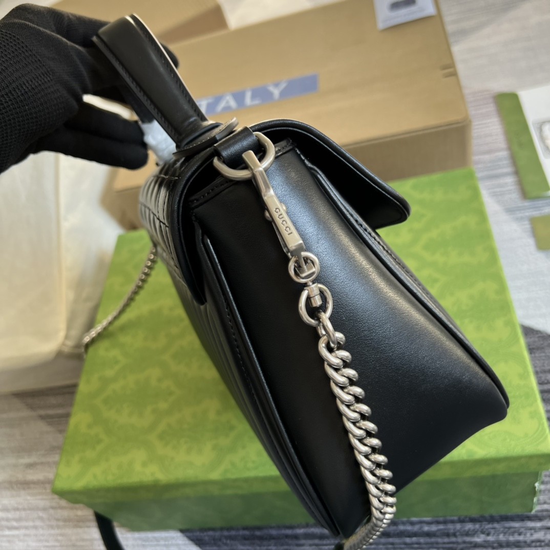 구찌 GUCCI GG 마몬트 마틀라세 탑핸들백