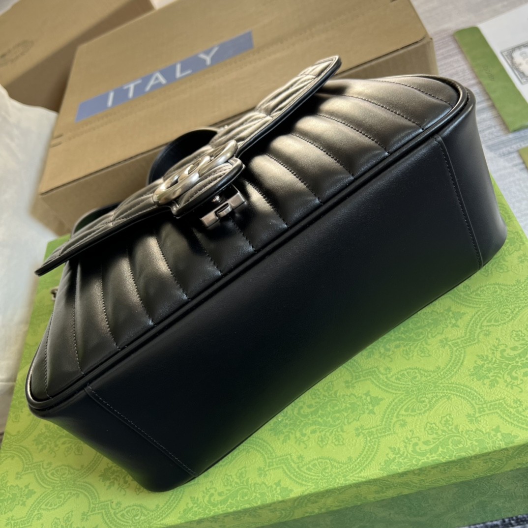 구찌 GUCCI GG 마몬트 마틀라세 탑핸들백