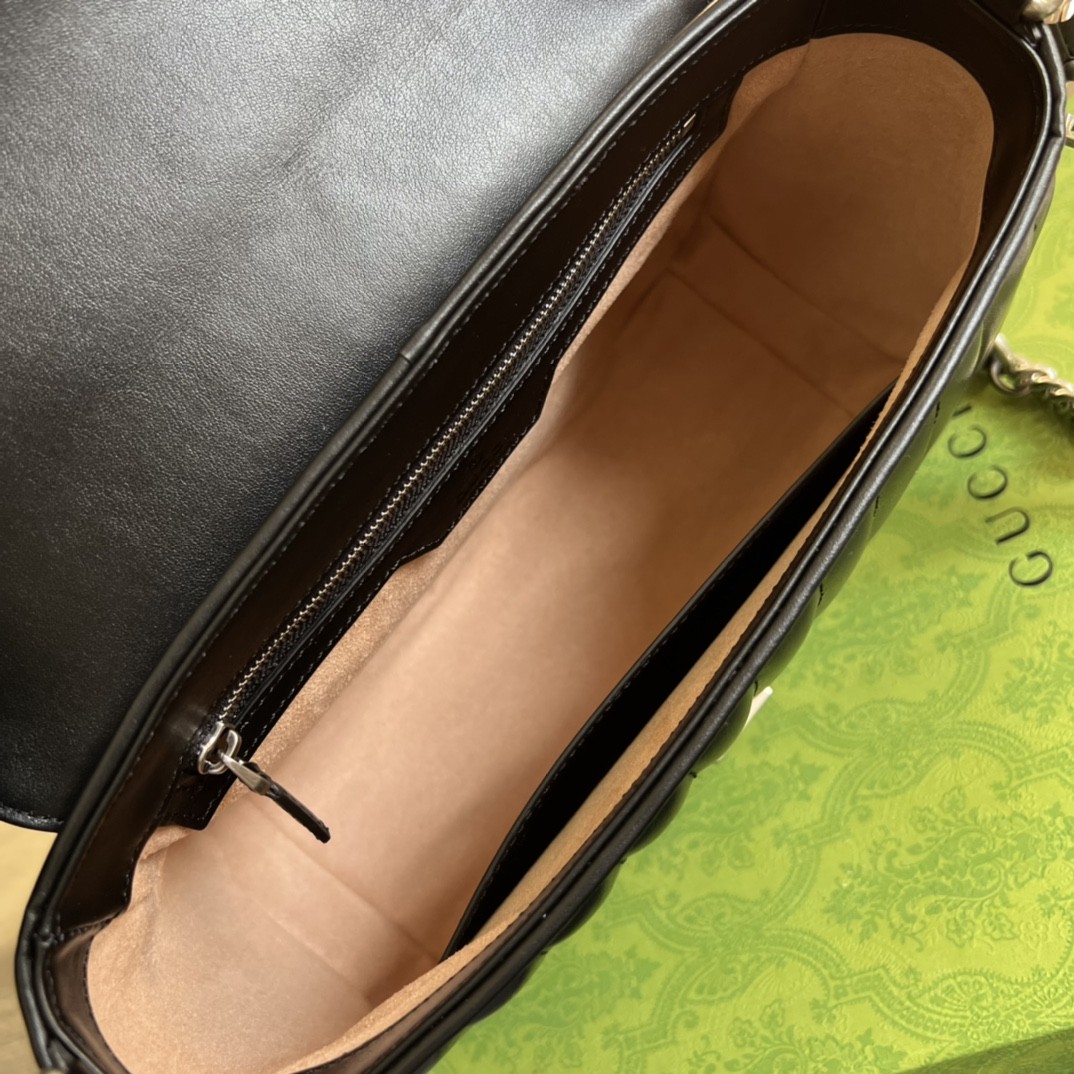 구찌 GUCCI GG 마몬트 마틀라세 탑핸들백