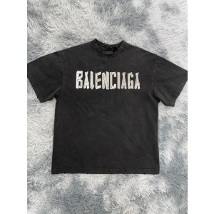 발렌시아가 티셔츠 (빈티지 블랙)