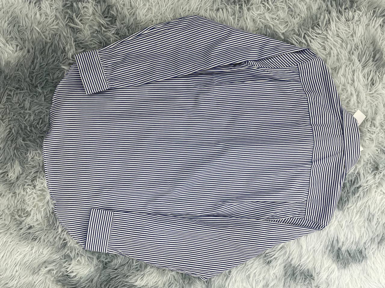 꼼데가르송 플레이 블랙 하트 와펜 스트라이프 셔츠