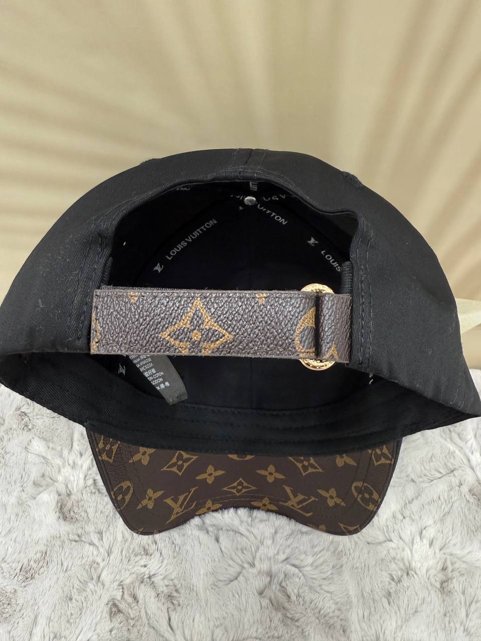 루이비통 가죽모자(블랙,베이지)