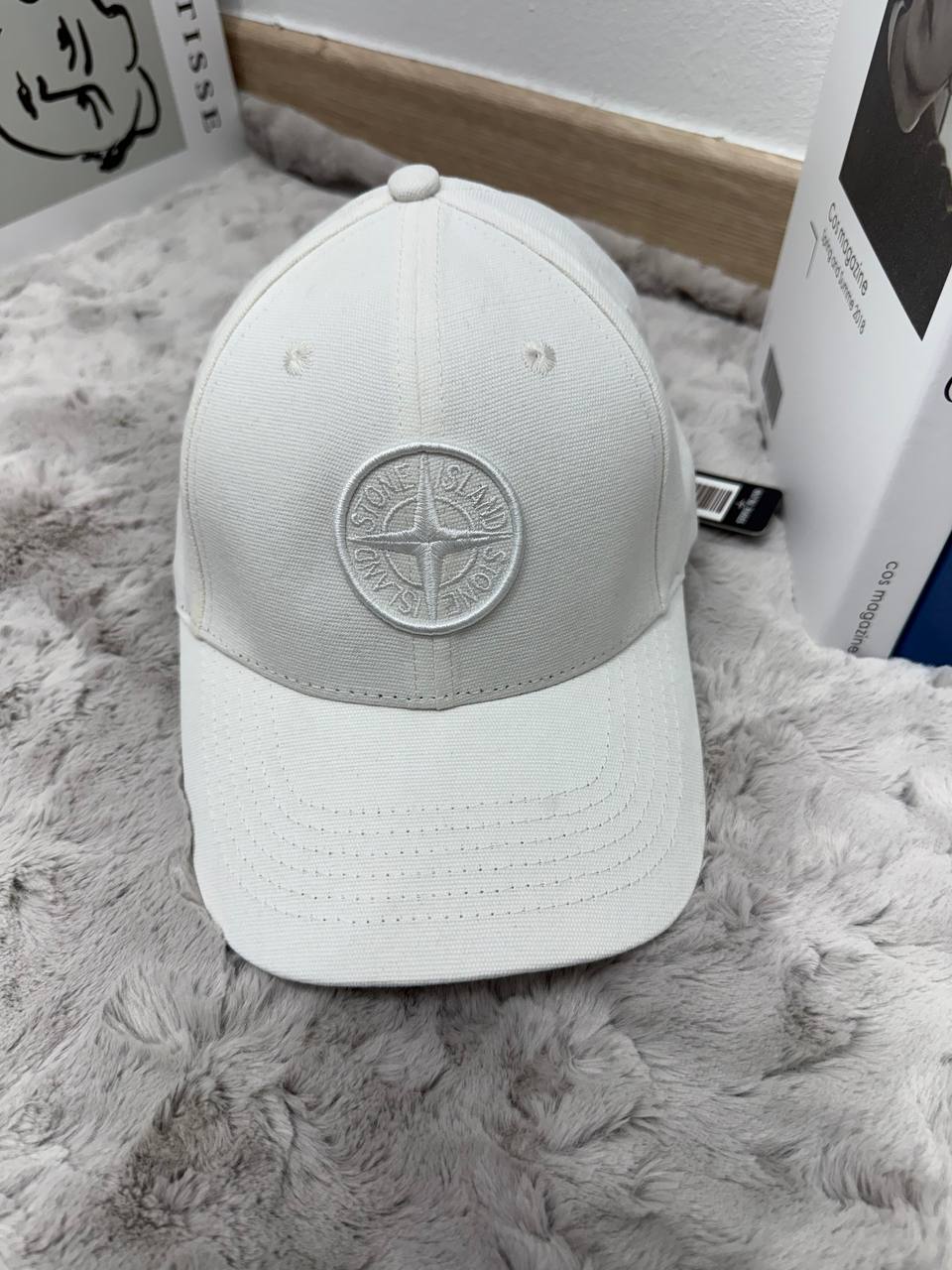 스톤아일랜드 로고 자수 모자(블랙,화이트,브라운,카키,베이지)