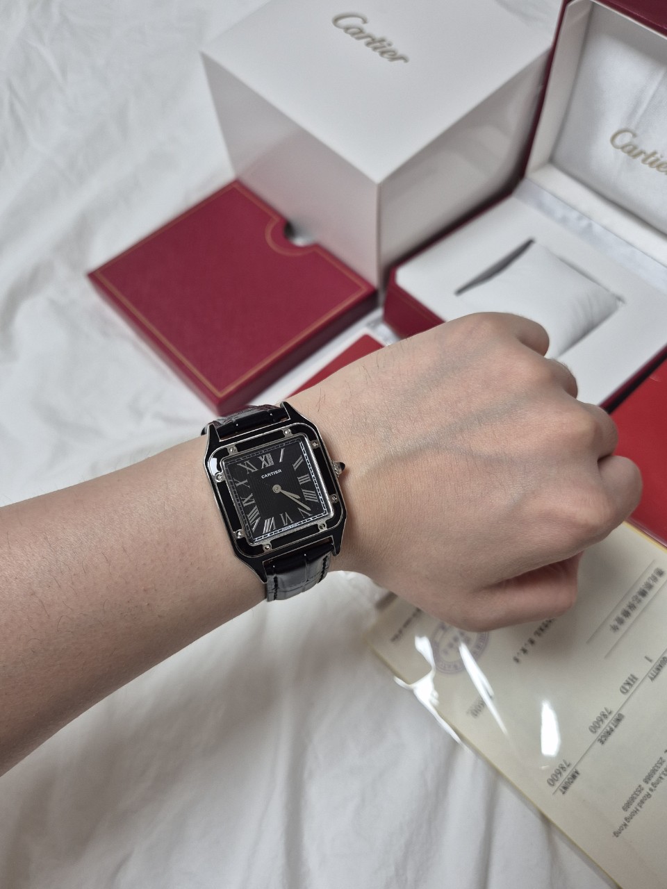 까르띠에 산토스 블랙 (남성)