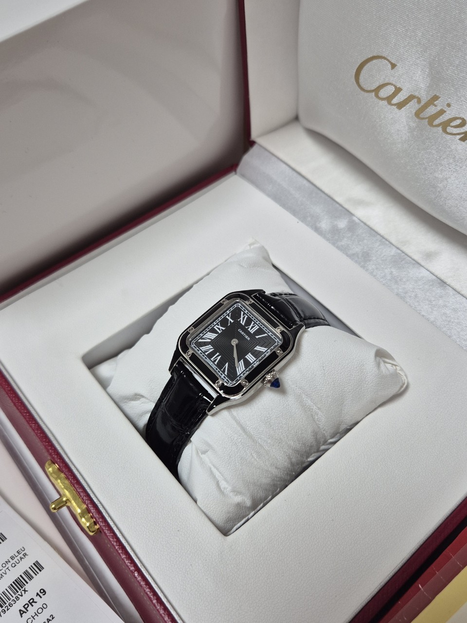 까르띠에 산토스 블랙 (여성)