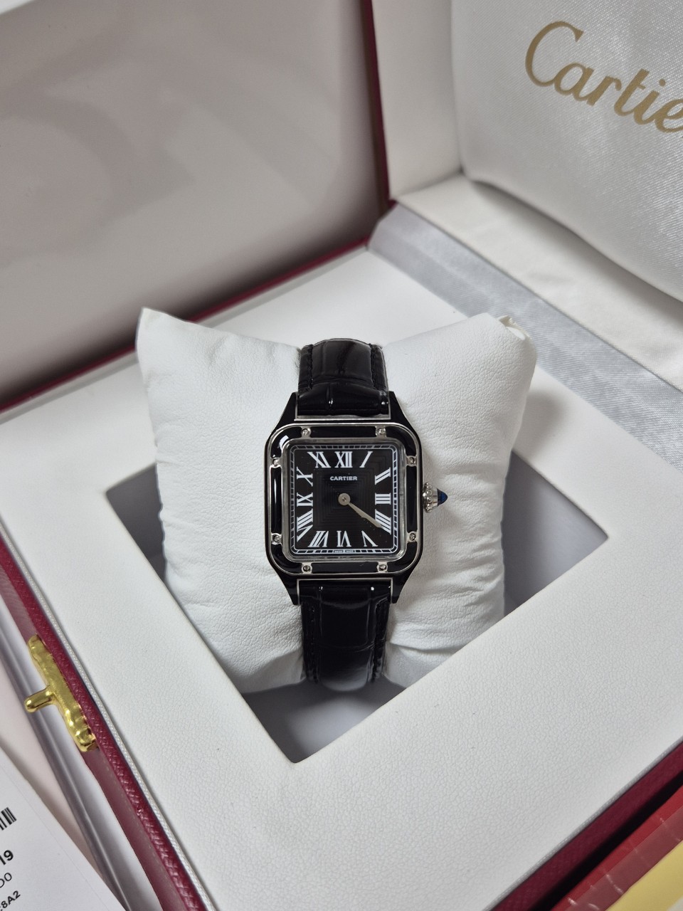 까르띠에 산토스 블랙 (여성)