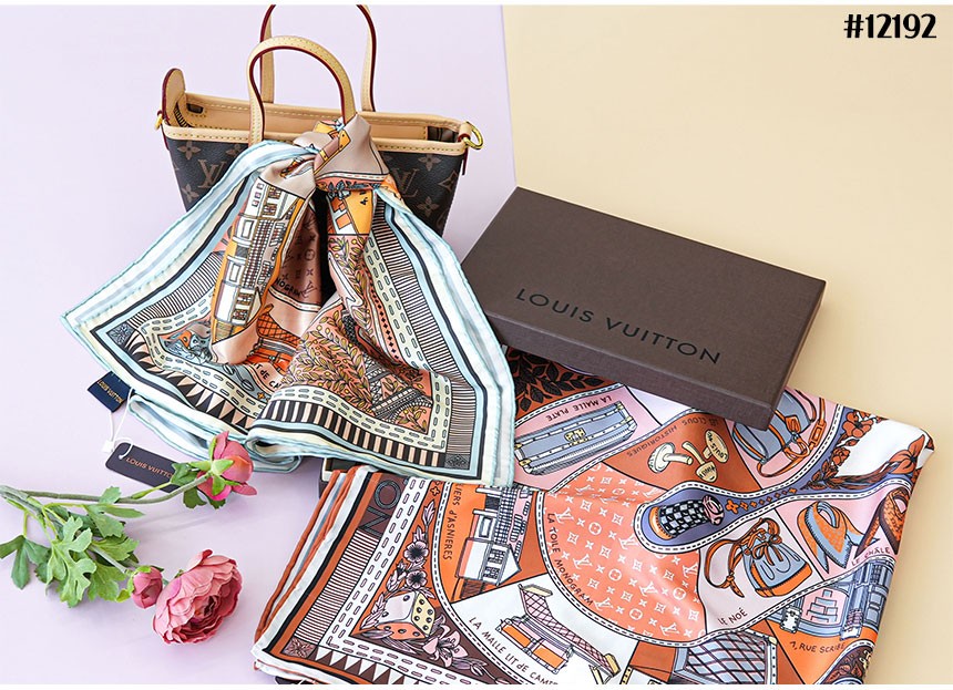 [LOUIS VUITTON] 루이비통 JEU DE LOUIS 주 드 루이스 90 스퀘어 스카프