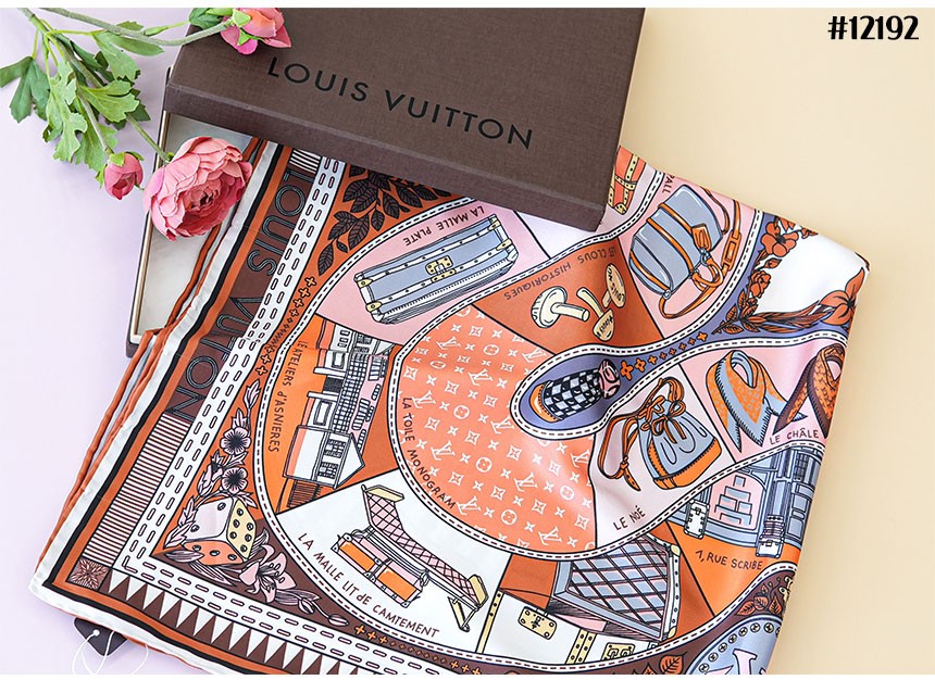 [LOUIS VUITTON] 루이비통 JEU DE LOUIS 주 드 루이스 90 스퀘어 스카프