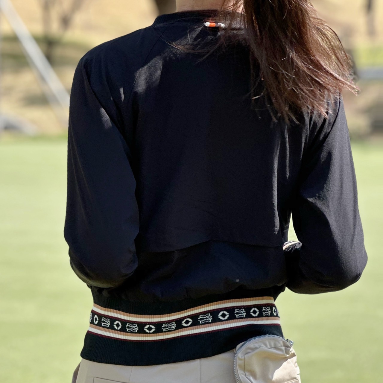 사우스케이프 모노그램 스트라이프 우븐 점퍼  (WOMEN)