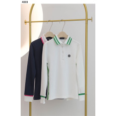 [GFORE] 배색 허리 라인 가슴로고 여성 카라티