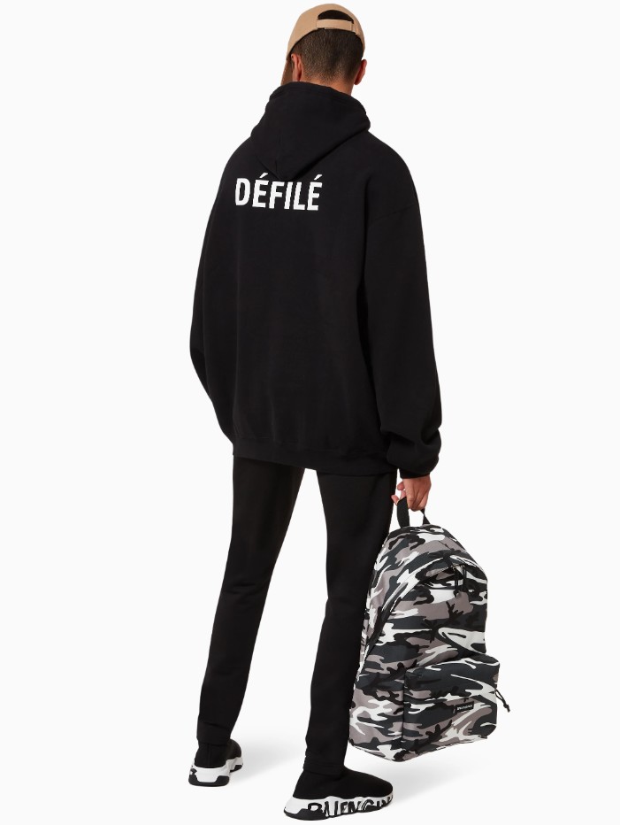 [BALEN CIAGA ] 발렌시아가 체스트로고  후드탑