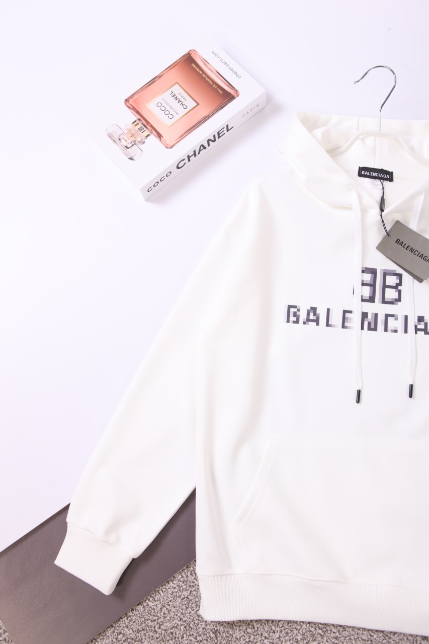 [BALEN CIAGA ] 발렌시아가 Pixel-Logo   후드탑