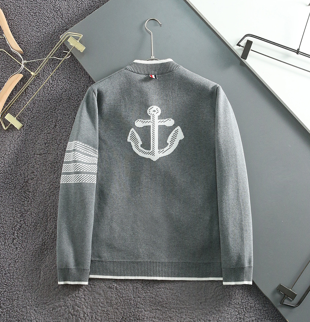 톰브라운  4바 앵커자가드 자수로고 양모 버턴쟈켓