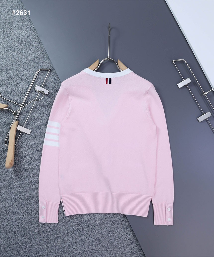 [THOM BROWNE] 톰브라운 밀라노 4바 스티치 V넥 가디건