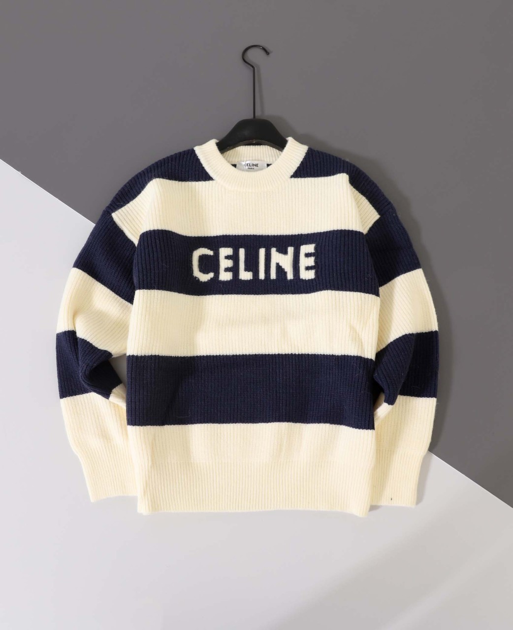 수입고급 셀린느 스트라이프 니트