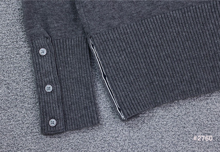 [THOM BROWNE] 톰브라운 여성 사선완장 클래식 브이넥 가디건