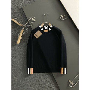 버버리 배색포인트 양모라운드 니트