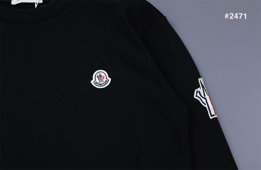 [MONCLER] 몽클레어 그레노블 로고 패치 라운드 맨투맨