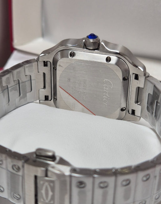 까르띠에 산토스 실버 미디움 (여성)