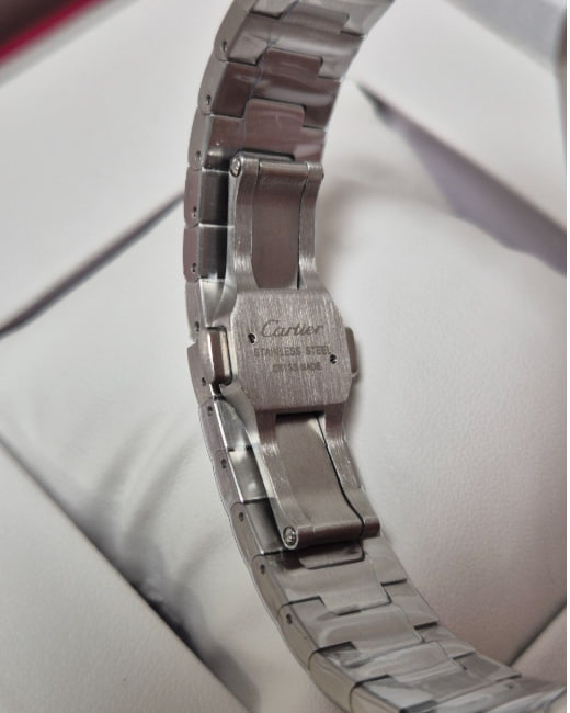 까르띠에 산토스 실버 미디움 (여성)