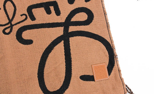 [LOEWE] 로에베 아나그램 아트워크 울 자카드 태슬 머플러