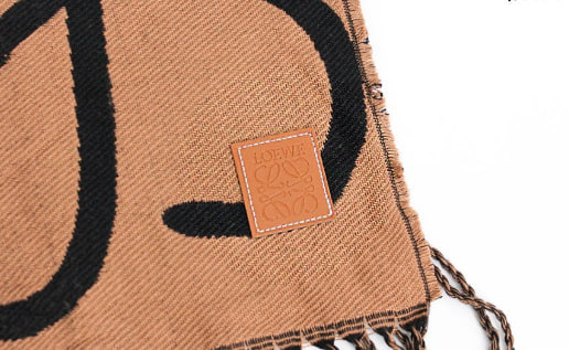 [LOEWE] 로에베 아나그램 아트워크 울 자카드 태슬 머플러