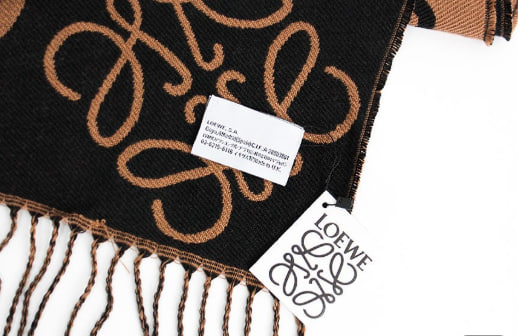 [LOEWE] 로에베 아나그램 아트워크 울 자카드 태슬 머플러