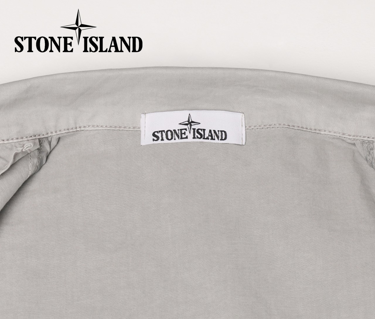 스톤아일랜드 STRETCH COTTON 벨로즈포켓ZIP 오버셔츠