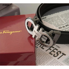 [ferragamo] 페레가모 수입 간치니 실버 남성 자동벨트